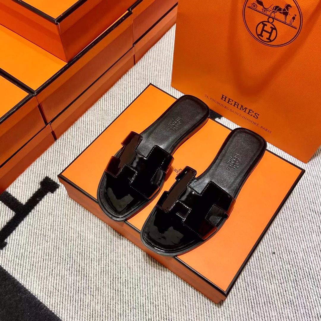 에르메스 올수공 오란 슬리퍼 샌들 페이던트 36